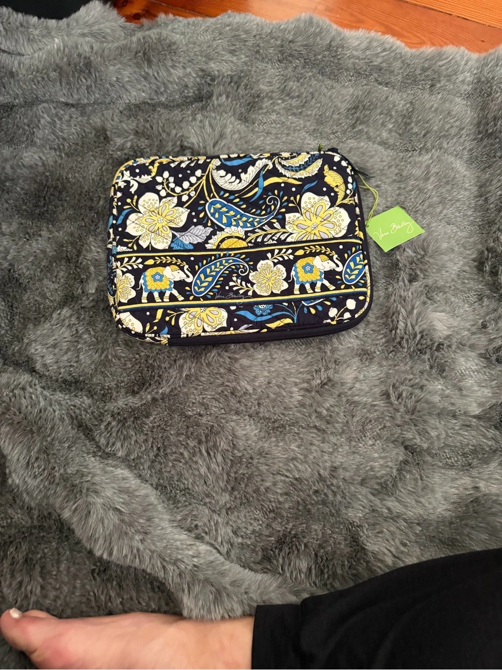 🐘 Vera Bradley Tablet Sleeve Ellie Blue NWT Quilted Tech Case